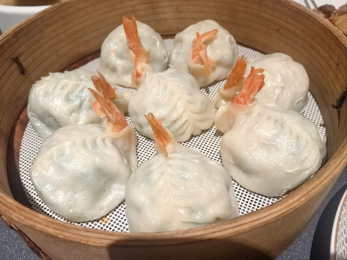 DIDAOL's tweet photo. Just found the best hidden dim sum spot in Chinatown! Har gow with perfect translucent wrappers and juicy pork filling had me coming back for a second round.  10/10, definitely worth the wait! https://t.co/y3ul62pTnF