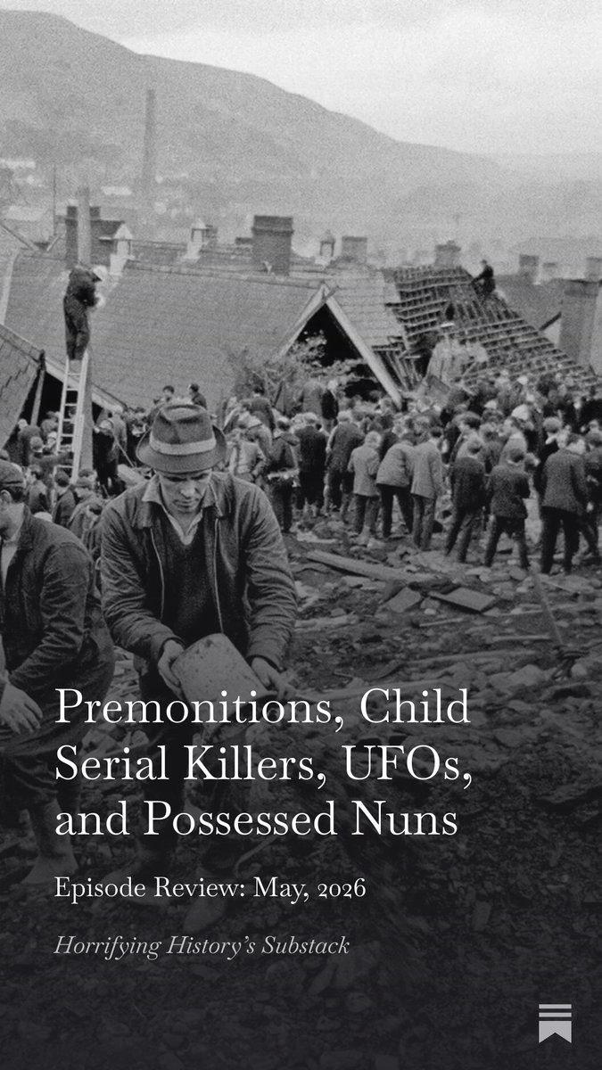 HorrifyingHist1's tweet photo. New blog post out now!

#premonitions #serialkillers #UFOs #possession #horrorblog https://t.co/4DUuNWeKYZ
