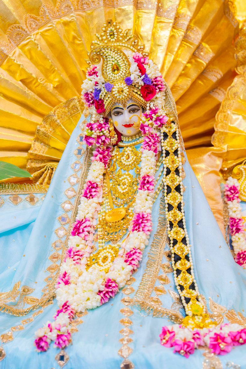 GitaInspire's tweet photo. Todays Shringar Darshan 
Radhe Radhe 🩵 https://t.co/960kckHfZk