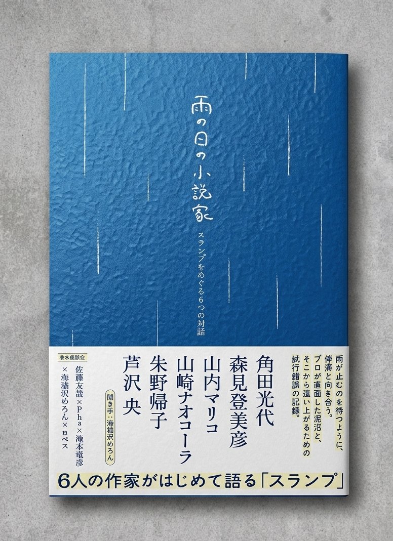 海猫沢めろん@新刊6/27『雨の日の小説家 スランプをめぐる6つの対話』 tweet media