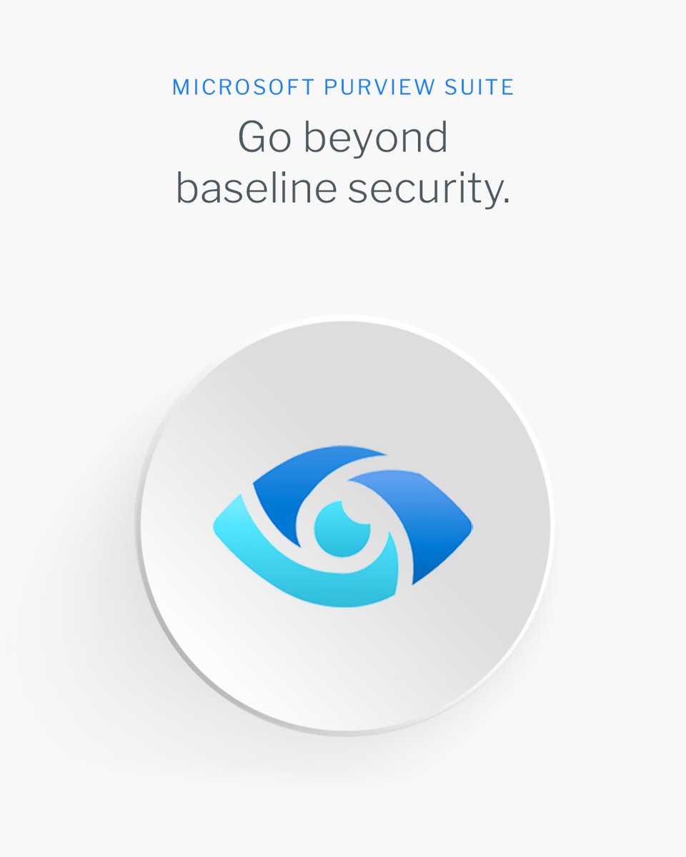 ct_comp's tweet photo. Baseline security isn’t enough anymore.

CTComp helps extend protection with the Microsoft Purview Suite—safeguarding sensitive data, managing risk, and keeping you compliant without disrupting workflows.

Learn how to go beyond baseline security: https://t.co/hkUkI6yoMv. https://t.co/Mn8HE99IL5
