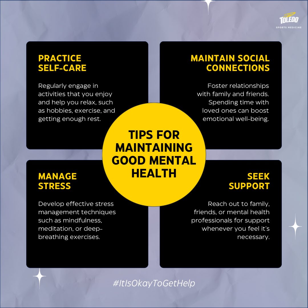UT_SportsMed's tweet photo. May is coming to an end, but the conversation around mental health doesn’t. It is a year-round priority. 🧠⚡️

Our sports medicine staff &amp; mental health resources remain available this summer:
🔷 Sports psychologist - Tuesdays
🔷Dietician - by request

#MHAM2026 https://t.co/Iwfpf6Cuxh