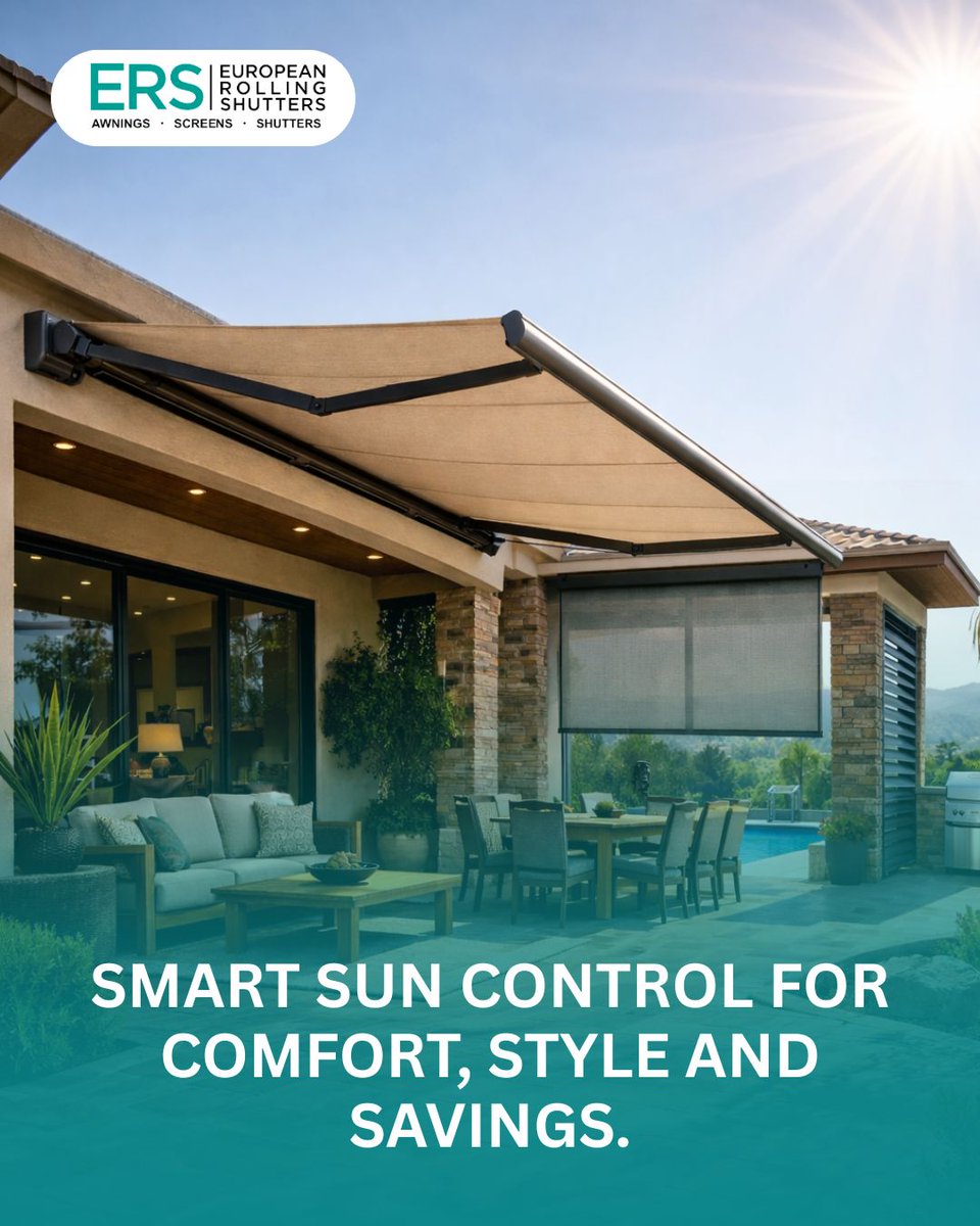 ersshading's tweet photo. 🌞 Smart Sun Control for Comfort, Style, and Savings 🌞
Enjoy effortless comfort with ERS Shading’s retractable awnings and solar screens. Whether you’re protecting your home from the heat 

Visit https://t.co/AbIE7lSIkL for more information.
.
.
.
#ERSShading https://t.co/yQRz4tSfiS