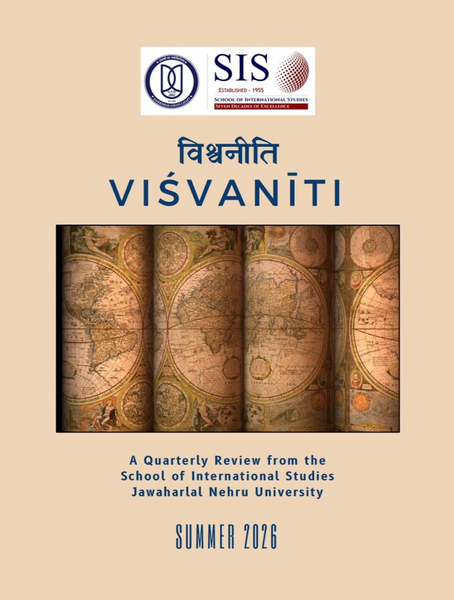 spsrichandan's tweet photo. At the felicitation ceremony, the Lieutenant Governor of Delhi and JNU alumnus Shri Taranjit Singh Sandhu released the Summer 2026 edition of Visvaniti, a Quarterly Review from the SIS, JNU. Delighted to be a part of its editorial team. https://t.co/xGUquJQs9g