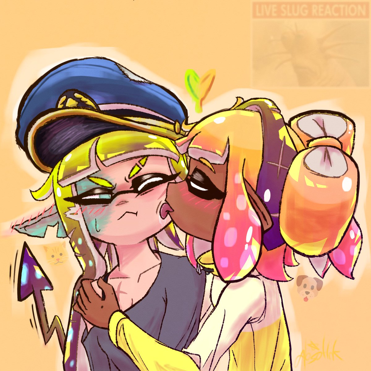 absollnk's tweet photo. I forgot to do an 11th anniversary drawing so take my agent 12 slop instead 💚🧡 https://t.co/lciRP1NpZo