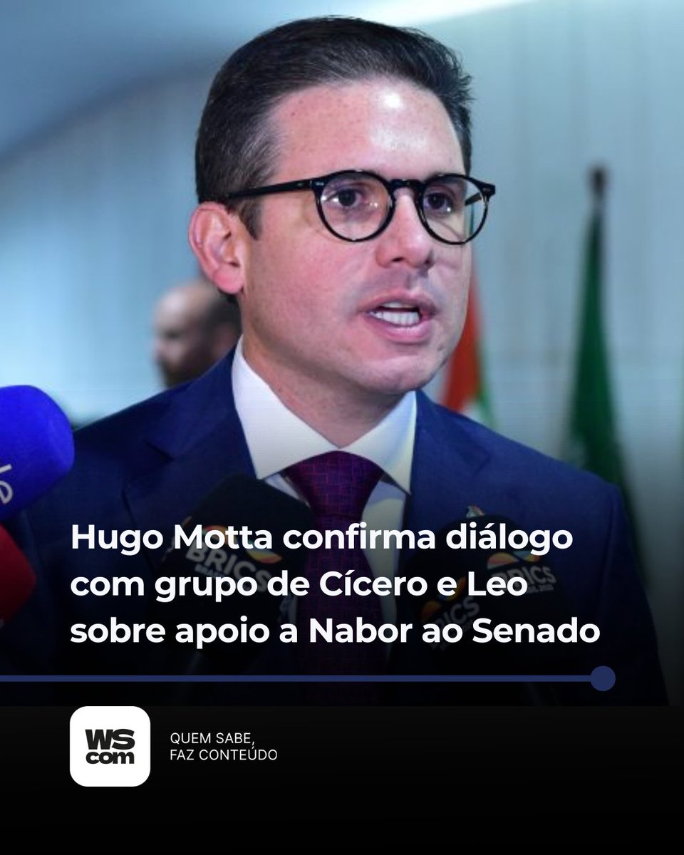 wscom's tweet photo. HUGO MOTTA ADMITE DIÁLOGO COM GRUPO DE CÍCERO LUCENA E LEO BEZERRA SOBRE APOIO A NABOR WANDERLEY

Hugo ponderou, no entanto, que são especulações naturais e que não há acordo fechado.

ℹ️ Saiba mais acessando https://t.co/5jxGK6EAiU https://t.co/Chrd5znRPQ