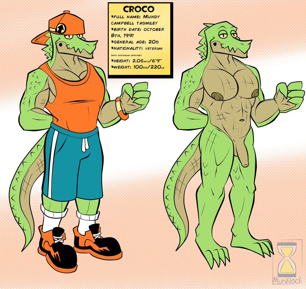 NSFWMunklock's tweet photo. @DLuck20642500 a himbo crocodile https://t.co/8TsBIfqhLo
