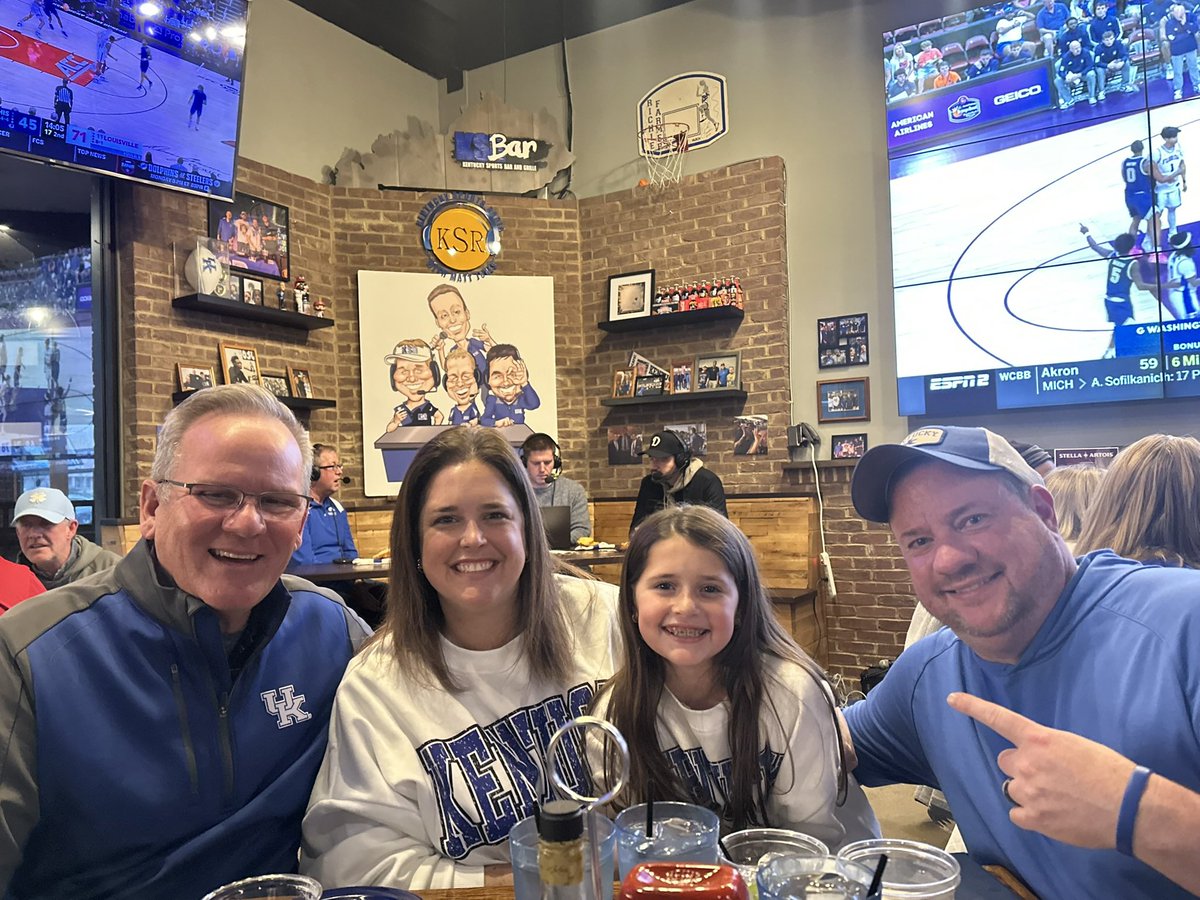 JDSCIO's tweet photo. @KySportsRadio @KSRTHESHOW Thank you for an amazing experience for our two littles when we were there in December for a game.  KSBar will be missed. https://t.co/8t7IDqkYzg