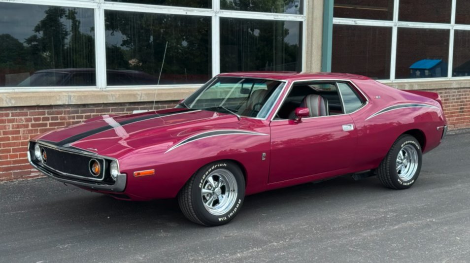 mecum's tweet photo. Offered at Mecum Tulsa: 1974 AMC AMX // 360 CI V-8, Automatic

▪️Vehicle Listing: https://t.co/eAZN57Kpkp
▪️Register to Bid: https://t.co/YkGRnplJLc

#MecumTulsa #Mecum #MecumAuctions #WhereTheCarsAre https://t.co/fLH2Eez6QN