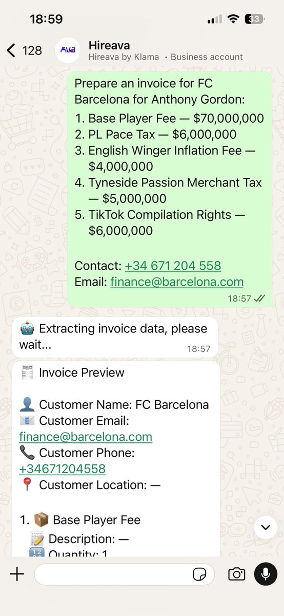 AvaSuite's tweet photo. POV: You are Newcastle United’s CFO, can’t have Laporta change his mind before legacy enterprise invoicing tool works….. https://t.co/mY7ZnXJkHm