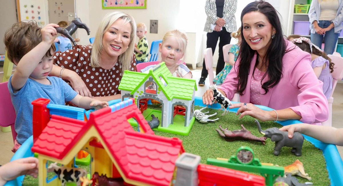 niexecutive's tweet photo. First Minister Michelle O’Neill and deputy First Minister Emma Little-Pengelly have published the Programme for Government Annual Report 2025-2026. 

The First Minister and deputy First Minister visited childcare setting Kids Korner, Belfast, and Lisburn engineering firm On Track Technicians to see firsthand how the Programme for Government investment is delivering for everyone. 

Read more here: https://t.co/y69y7NW2Ci