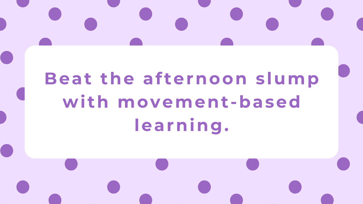 getwalkabouts's tweet photo. Beat the afternoon slump with movement-based learning. https://t.co/kt1gg0GIQ0