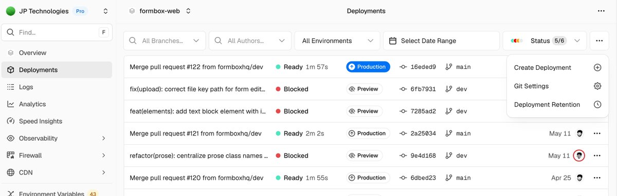 JalenParham97's tweet photo. @williambout @rauchg @merycodes Ohhh, false alarm. I had to be in a project context to see it. All good. https://t.co/VnH5Y2yoUG