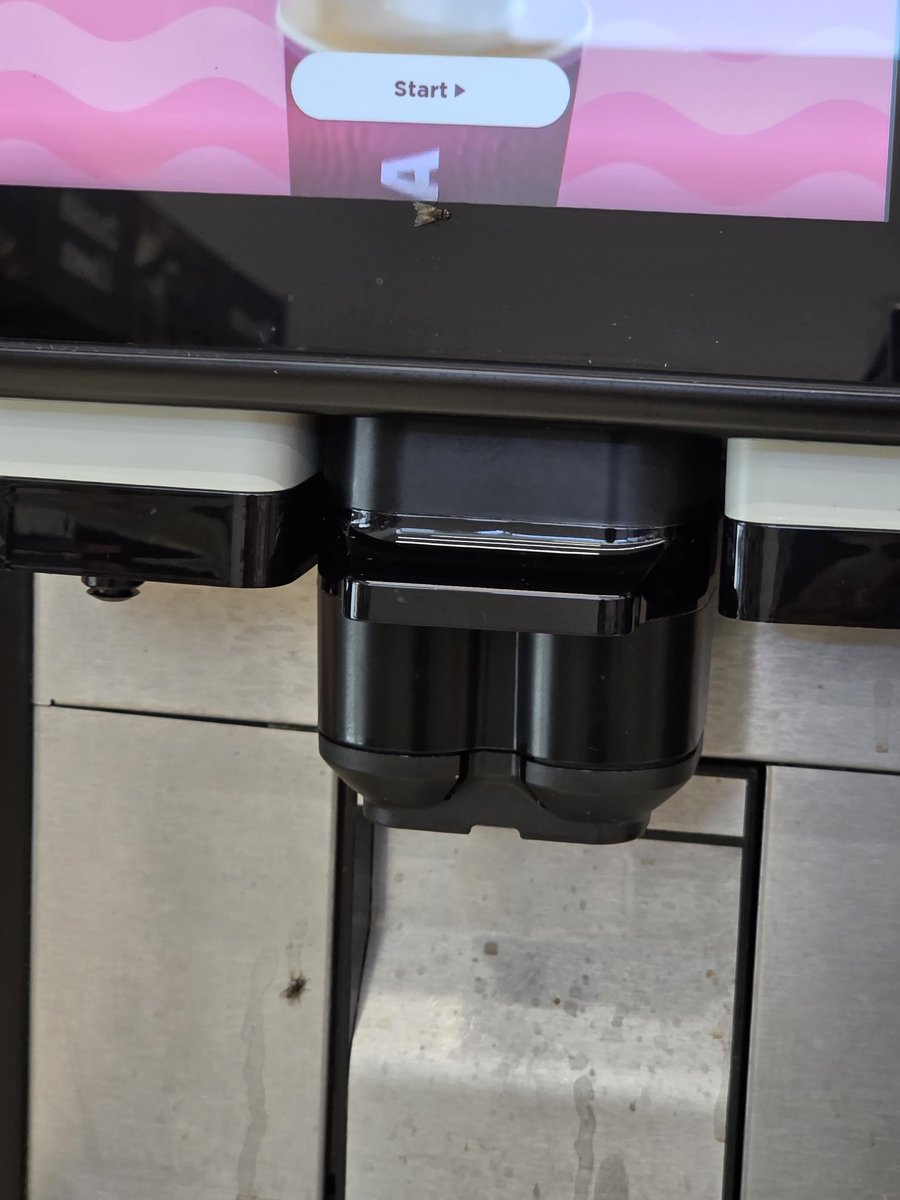 juicybite's tweet photo. @tesco Lea Valley Tottenham just look at the flies on your @CostaCoffee machine. This is nasty &amp; really not good enough, please take hygiene more seriously 😠 https://t.co/FQ8XDac31m