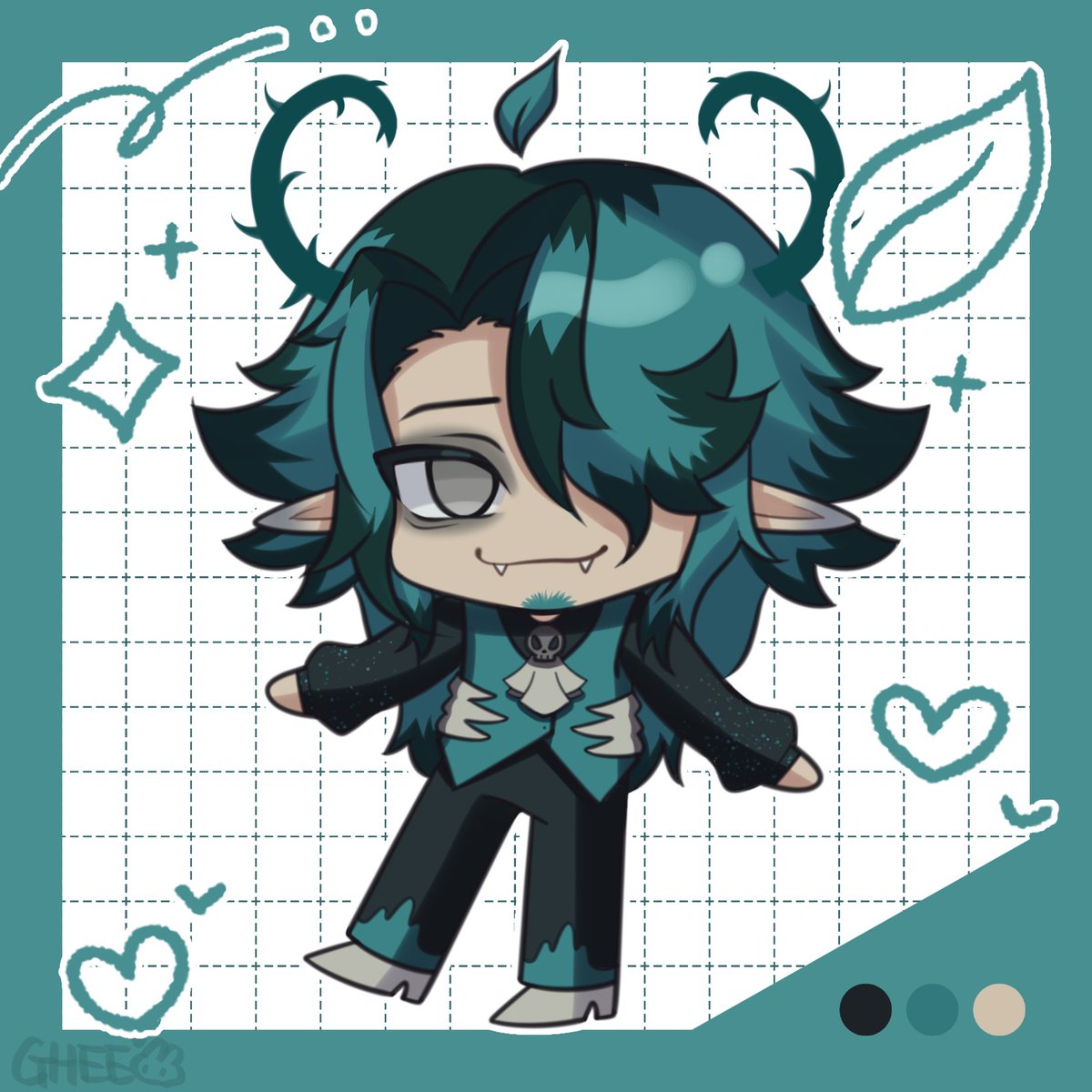 GHEE_ART_'s tweet photo. Chibi Full Body comms Thank you ✧
  #VGenComm for @sculkborne 🌱 #VGen https://t.co/XEDWADnvre