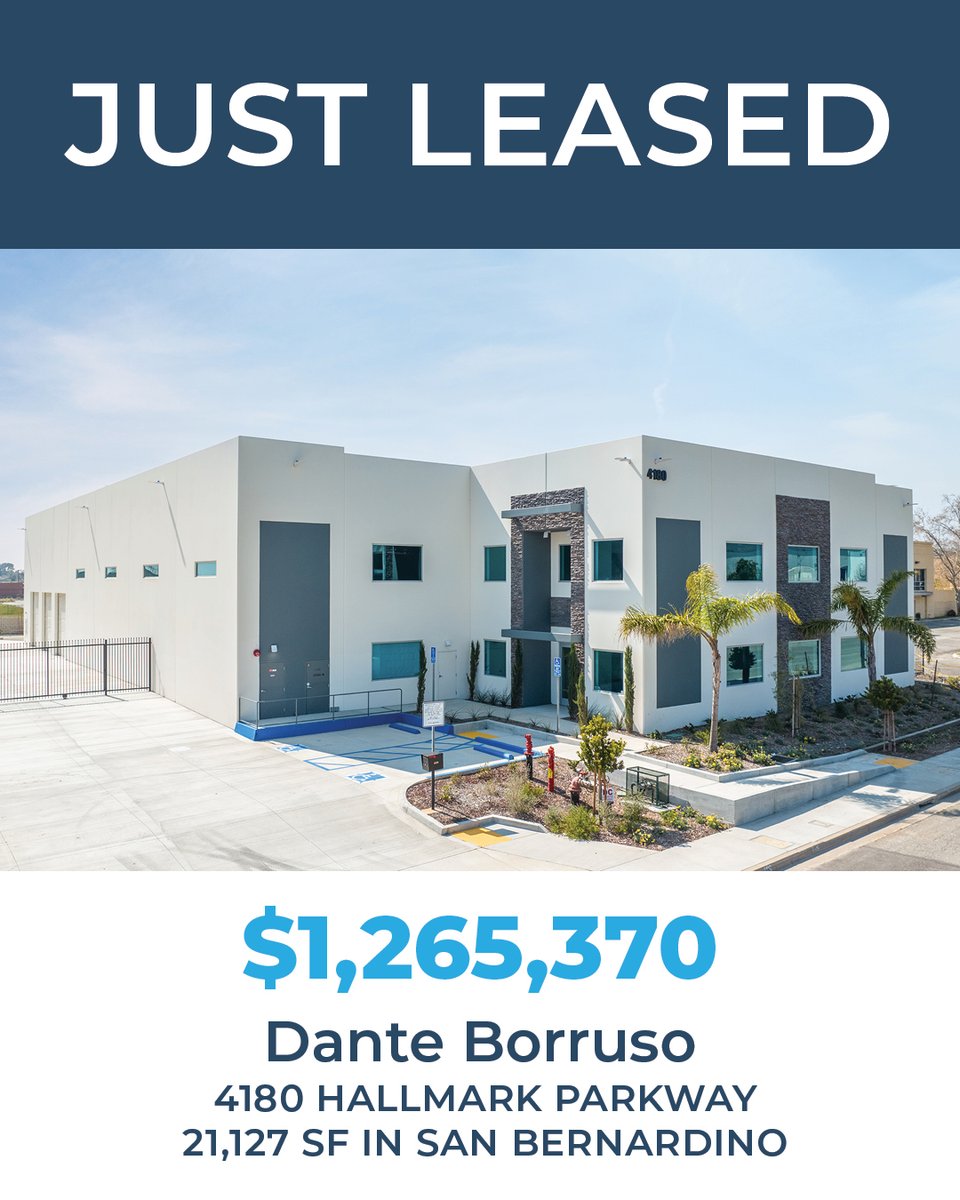 VoitRealEstate's tweet photo. Congratulations to Dante Borruso of Voit’s Ontario office who executed the $1,265,370 lease of this 21,127 SF industrial building in San Bernardino representing the tenant, Material Flow Systems, LLC. Nice job, Dante!

#VoitRealEstate #CREBroker #RealEstate #CommercialRealEstate #SocalRealEstate #CommercialLease #Industrial #TenantRepresentation
