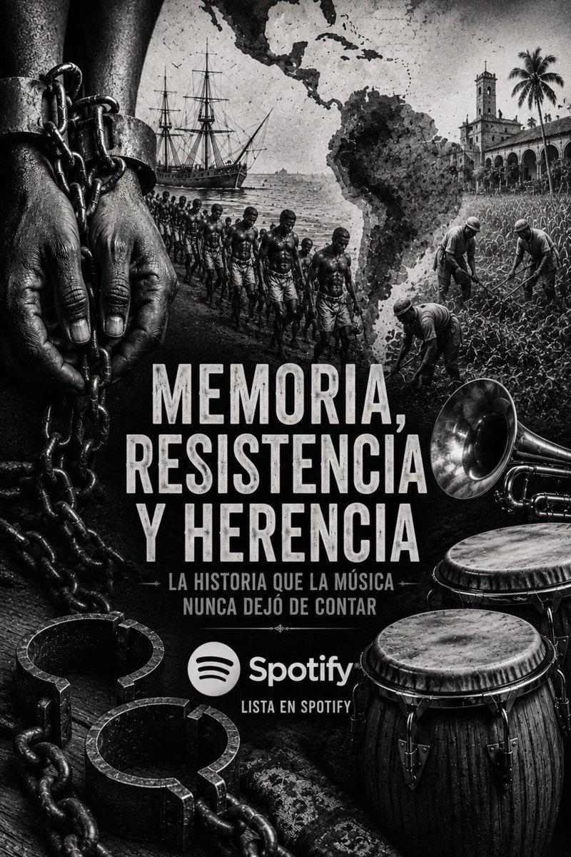 Chris_Montz's tweet photo. Más de 400 años después, al fin la ONU reconoció oficialmente la trata transatlántica de esclavos y la esclavitud como uno de los peores crímenes de lesa humanidad de la historia. Millones de personas fueron arrancadas de África, trasladadas a la fuerza hacia América y sometidas durante siglos a un sistema colonial construido sobre la explotación racial.

La música del Caribe, como vehículo de expresión y memoria popular, ha retratado las heridas dejadas por la esclavitud, las plantaciones, el abuso, el racismo y el dolor vivido por millones de africanos y sus descendientes en América Latina. Por eso nace esta playlist, con canciones que cuentan esa realidad desde distintas miradas y que ayudan a poner en contexto histórico, desde la música, uno de los capítulos más dolorosos de la humanidad.