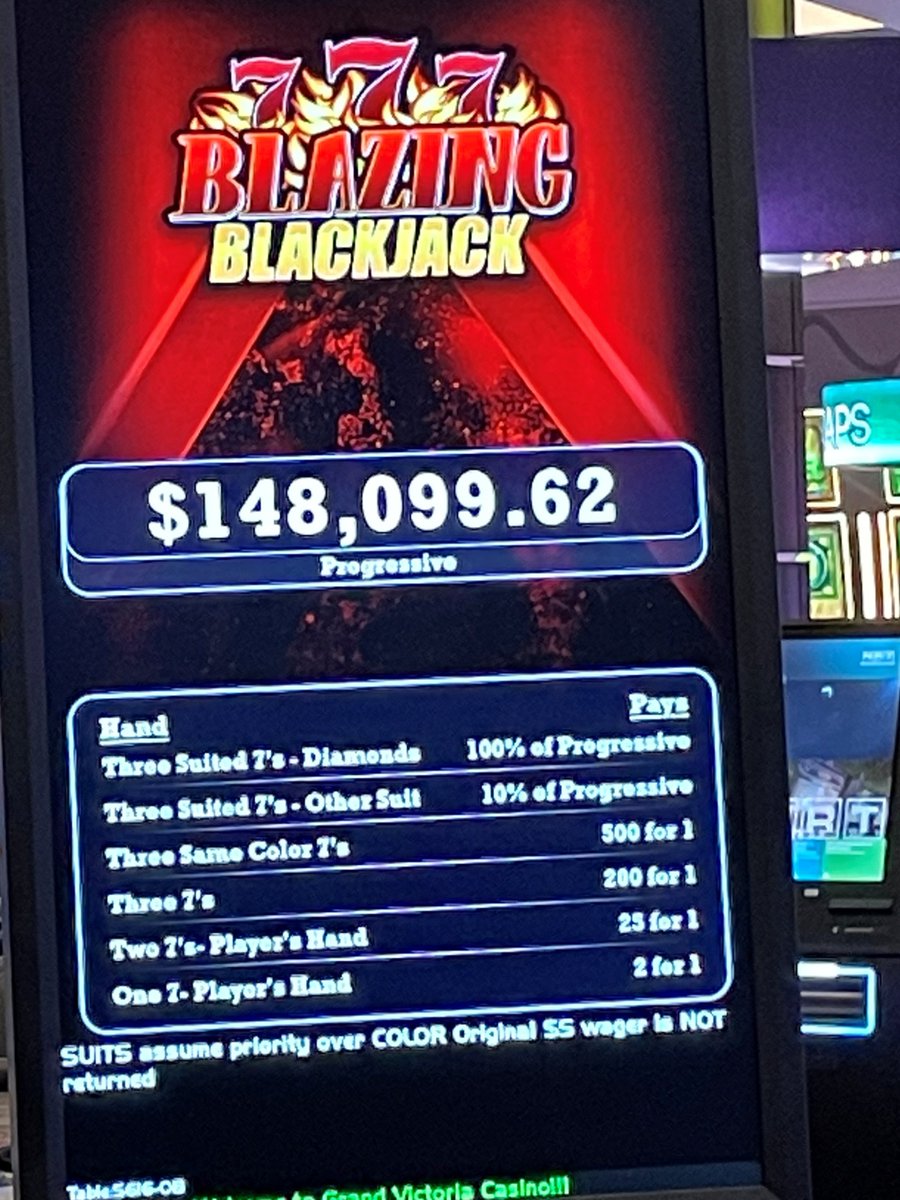 GVC_Elgin's tweet photo. Check out our Blazing Blackjack Progressive Tables. 

+21. Gambling problem? Call 1.800.GAMBLER. (1.800.426.2537) https://t.co/9otvqTdGJW