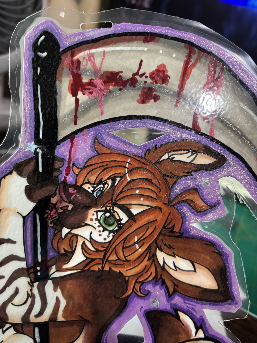 calicocorgi's tweet photo. Reiko badge for @Hotkeely ! Love how she turned out https://t.co/tvs7H8ybEq