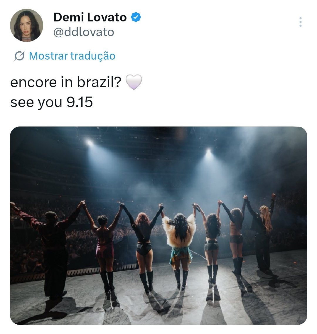portallovato's tweet photo. 🚨 MEU DEUS! Demi Lovato acabou de anunciar novo show no Brasil no dia 15 de setembro! https://t.co/0ycWklMJBG