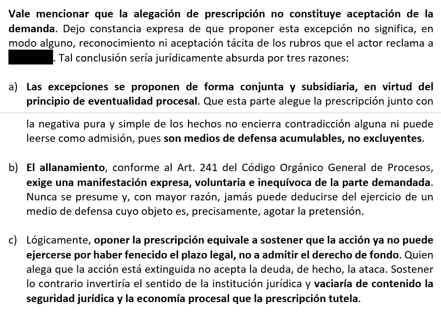 CaEdBC's tweet photo. Como saben, tenemos unos jueces "innovadores", especialmente en la @CorteNacional, que creen que alegar prescripción es aceptar lo que se demanda. Entonces, aquí les dejo unos argumentos para sus contestaciones, para ver si así dejan de ignorar tanto estos empleados públicos. https://t.co/TVKM7t6gW9