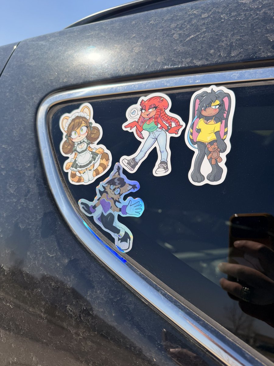 Some familiar faces join my car sticker collection 😈