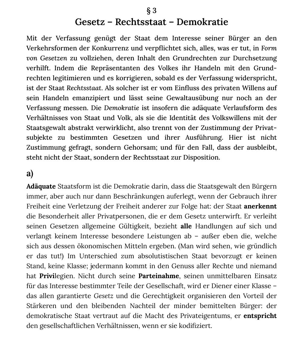 H2OIsLiquid's tweet photo. Kl. Lesetipp bzgl. des Staates und dessen Verhältnisses zu Privateigentum und Demokratie (v.a. §1 – §4)
https://t.co/kJ168dEZhr https://t.co/7fqreMGBdJ
