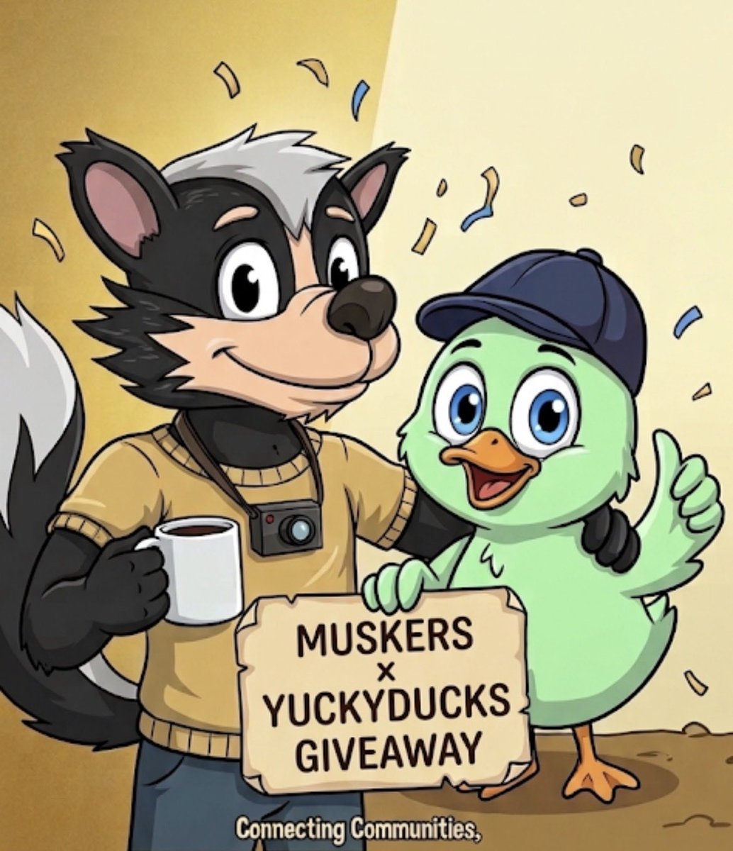 MuskersBB's tweet photo. MUSKERS x @yuckyducks Givvy🔥

We ❤️ to give back to our community
&amp; We LOVE onboarding new members into GREAT communities as well❗️

With that, We’re giving away
1 YUCKY 🦆 &amp; 1 ARREST WARRANT

To Enter⬇️ 
❤️ + Repost + tag a friend
Follow: @DDean_NFT @CryptoeJammin @MuskersBB 🤝 https://t.co/Tz0G2XUvLn