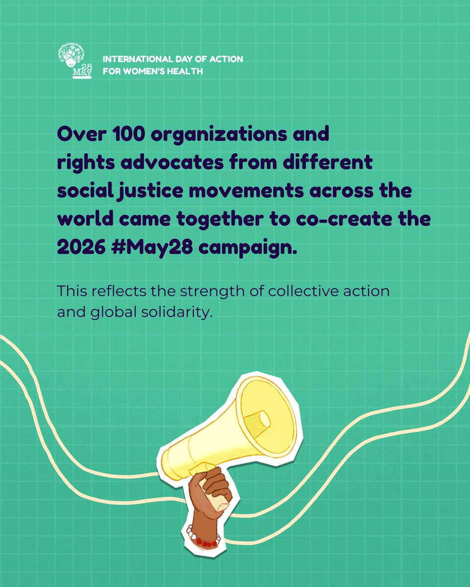 w4_gf's tweet photo. ๐ Ahead of #May28, Women4GlobalFund is proud to be part of the 2026 Call to Action alongside 100+ organisations and rights advocates worldwide
๐In times of polycrisis, health rights and SRHRJ remain #EssentialNotOptional especially for women and girls in all their diversity
๐ Call to Action:
https://t.co/PyEVtDsx6O
๐จ Materials:
https://t.co/xtNTKP9a25
#FundHerHealth #MeaningfulParticipation