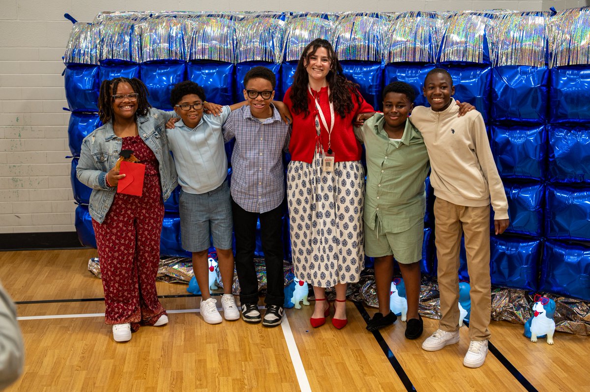springmillelem's tweet photo. Our 5th Grade Bulldogs wrapped up their time at The Mill with a special sendoff to middle school! 🎓💙 Families joined for breakfast, student recognitions, songs, and heartfelt memories before students enjoyed music, food, and fun together. @springmillpto @msdwt  #wegrowpanthers https://t.co/8wIDEHBkAd