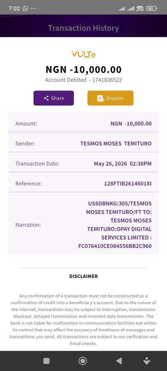 TTesmos's tweet photo. @BarcaUniversal @PolarisBankLtd,i was debited and the receiver is yet to be credited,pls refund money https://t.co/Mk5AAo1kvn