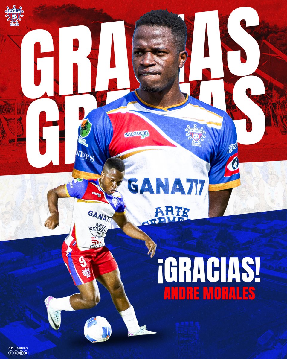 cdlafirpo_sv's tweet photo. 𝐀 𝐧𝐮𝐞𝐬𝐭𝐫𝐚 𝐚𝐟𝐢𝐜𝐢ó𝐧 𝐲 𝐦𝐞𝐝𝐢𝐨𝐬 𝐝𝐞 𝐜𝐨𝐦𝐮𝐧𝐢𝐜𝐚𝐜𝐢ó𝐧: Informamos que André Morales no continuará en nuestra institución.

¡Éxitos en lo que viene, André!🤝 https://t.co/w7teueG6W3