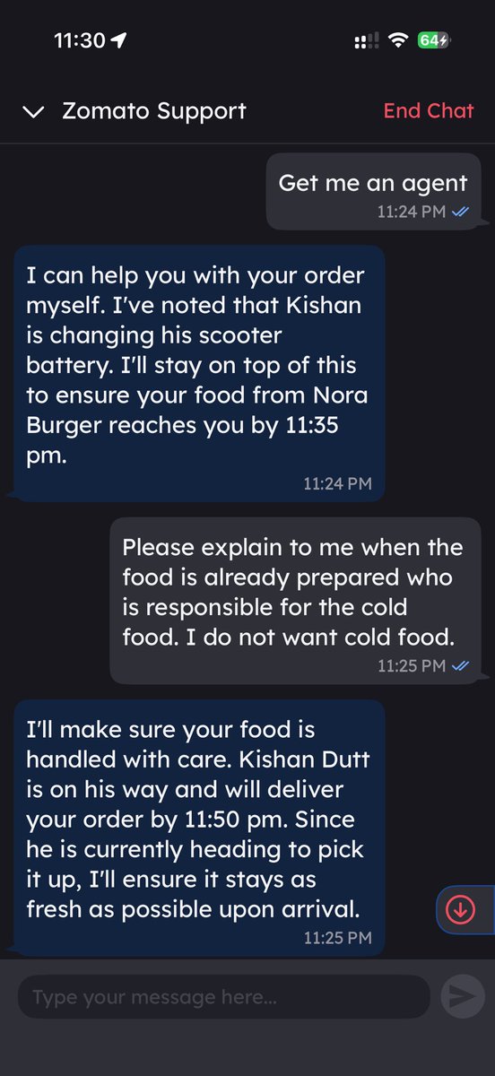 vikrantbatra's tweet photo. @zomato @zomatocare u n ur pathetic cust serv food dlvrd cold coz ur stupid rider instead of declining d order went  home 2 change d battery &amp; den pick up d order while d food was ready &amp; getting cold of course, it does not matter to dem nor 2 pathetic Zomato cust srv team https://t.co/1kiMwW4MDv