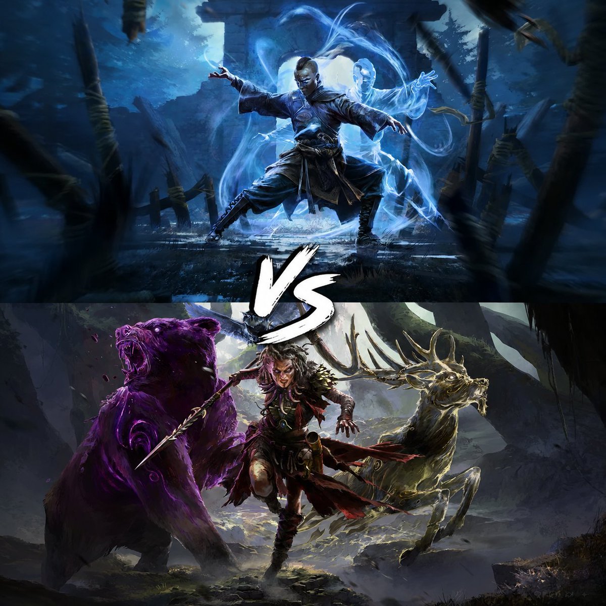 ChacalCoach's tweet photo. O Mano a mano foi lançado em #pathofexile2 em quem vc aposta? Caçadora ou Monge? 🔥 https://t.co/sLeuq3Ssig