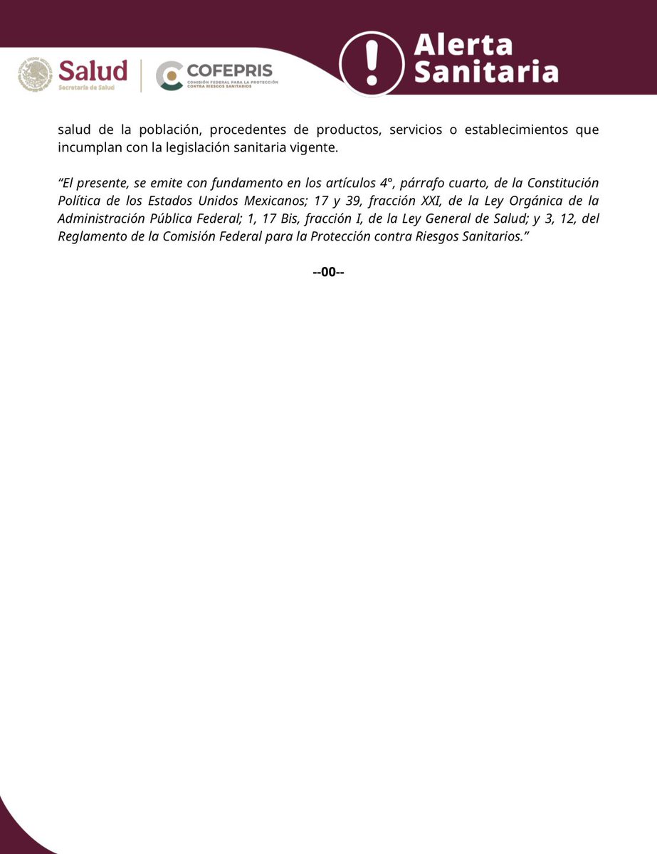 SSZ_Zac's tweet photo. 🚨 Alerta sanitaria: Falsificación y comercialización ilegal del producto PLAGA-FIN (Fipronil + Permetrina), líquido de aplicación directa.

#SaludZac #AñoDelProgreso https://t.co/xRkafuiTsS