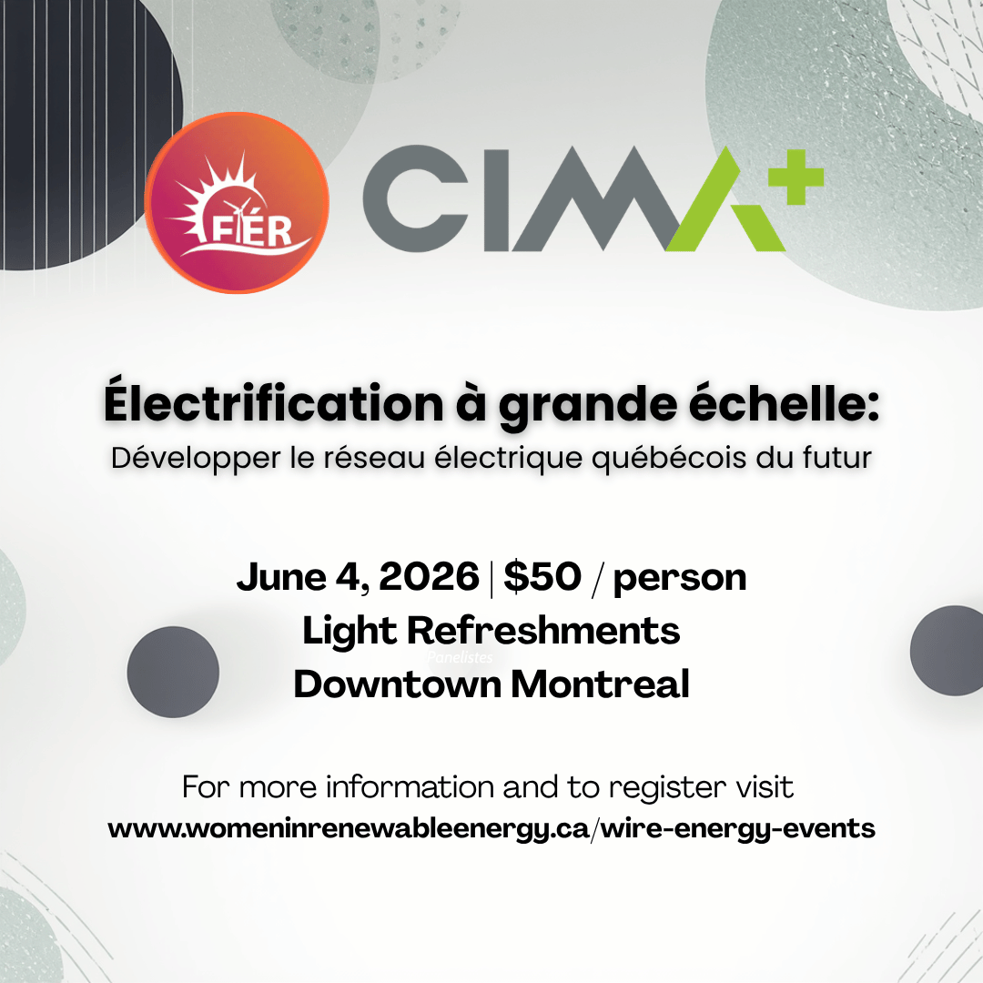 WiRE_Canada's tweet photo. Ready to shape Quebec’s energy future? ⚡Join WiRE &amp; CIMA+ on June 4, 2026, at 5:30 PM for an inspiring night on large-scale electrification! 🎙️Expert panel on grid innovation (FR) 🤝 Networking &amp; connection (EN/FR) 🍹Refreshments Don't miss out! https://t.co/CK6XPmfbpW https://t.co/wMlvCw62l5