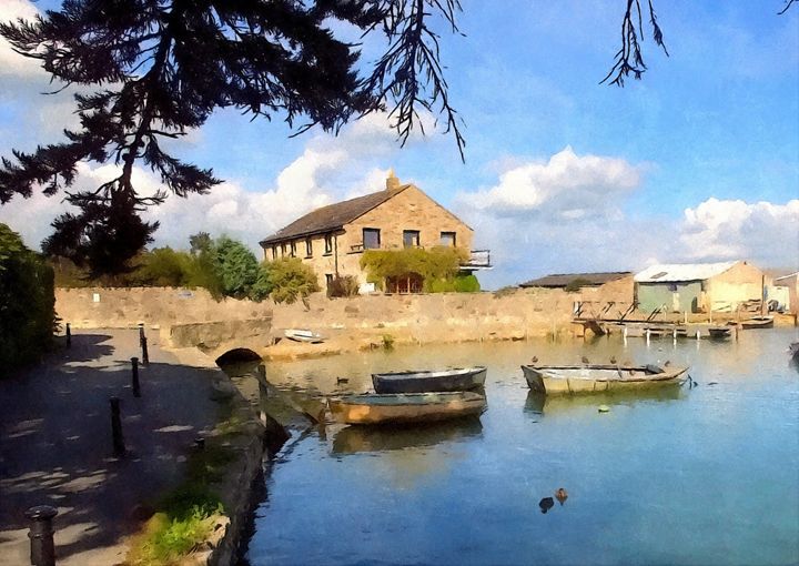 FuzzyFinker's tweet photo. Art of the Day! "Bembridge Harbour, England". Buy at: https://t.co/Ex9Wn1dJ1N https://t.co/BYRIdTFHXo