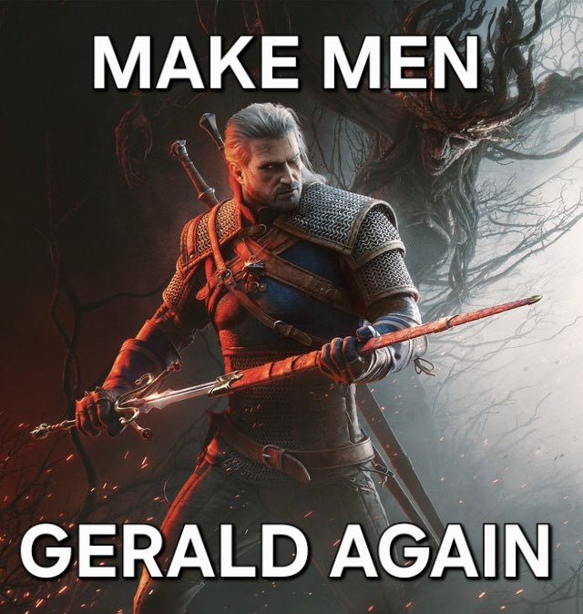 xxyenyyxx's tweet photo. MAKE MEN GERALD AGAIN

#thewitcher #witcher #thewitchersongsofthepast #geraldfromriva #cdproject https://t.co/mqLERV4j7G