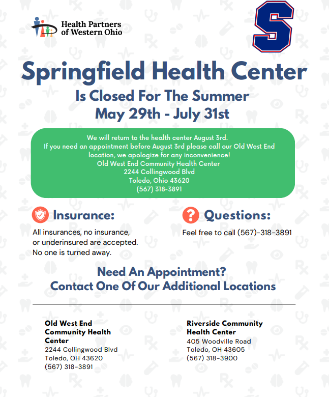 AllThingsBluSF's tweet photo. "On behalf of Health Partners of Western Ohio and the entire Springfield Health Center team, thank you for an amazing school year! It has been a privilege to support the health and well-being of your students and to be part of such a wonderful school community." https://t.co/3Csbm3RYFN