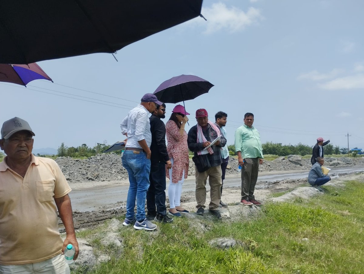 DOECCManipur's tweet photo. Joint Survey Team, including the Social Impact Assessment (SIA) Unit of the Directorate of Environment & Climate Change, Government of Manipur, successfully conducted the Social Impact Assessment for land acquisition related to Single Line Broad Gauge Tunnel No. 12 (Tupul–Imphal section) under the Jiribam–Imphal New Railway Line Project of Northeast Frontier Railway.  During the field visit at 69-Kangdabi under Salam SDC Circle, Lamsang Sub-Division, the team undertook detailed survey and demarcation of the proposed acquisition area, covering Tunnel No. 12 from Ch. 105840.00 to Ch. 115391.00 along with Adit-1 and Adit-2. Key activities included verification of land measurements and boundary details with revenue and railway officials, scrutiny of ownership records of affected pattadars, and identification of families likely to be displaced or impacted.  The SIA Unit assessed structures, houses, trees, crops, fisheries, and other immovable assets within the notified area, and collected socio-economic data required for preparation of the mandatory Rehabilitation & Resettlement (R&R) Scheme under the RFCTLARR Act, 2013. Consultations were also held with affected landowners and local residents to ensure a participatory and transparent process.  This assessment is a critical step to ensure that infrastructure development under the Jiribam–Imphal Rail Project progresses with due safeguards for livelihoods, environment, and social equity in Manipur.  #SocialImpactAssessment #JiribamImphalRail #IndianRailways #RFCTLARR #MissionLiFE #SustainableInfrastructure #Manipur #ViksitBharat @MoEFCC @NFRailway