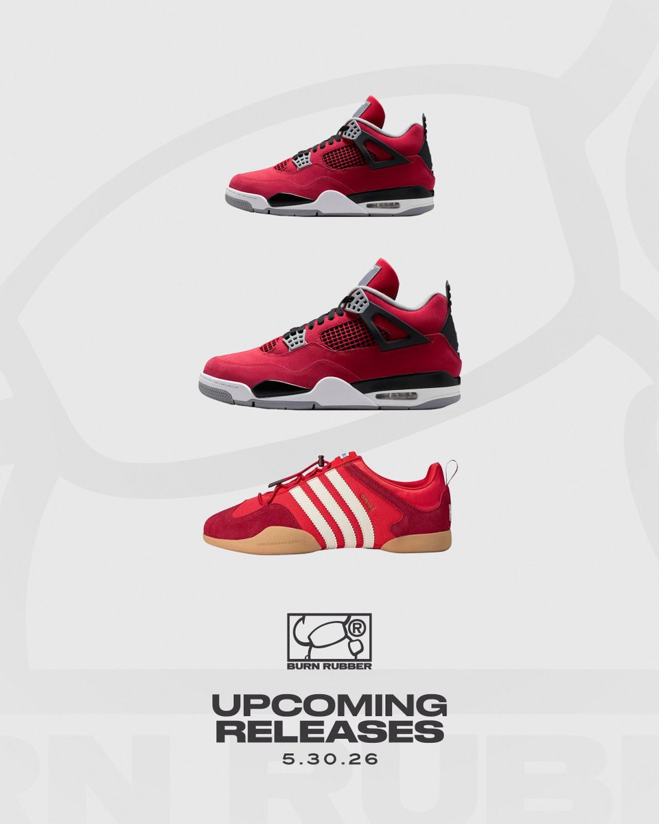 BurnRubberStore's tweet photo. This week's releases:

5/30 - Air Jordan 4 "Toro Bravo" - Online @ 10a ET
5/30 - Bad Bunny “Flamboyant” Ballerina  - Online @ 10a ET https://t.co/7M2Dm3fZZT
