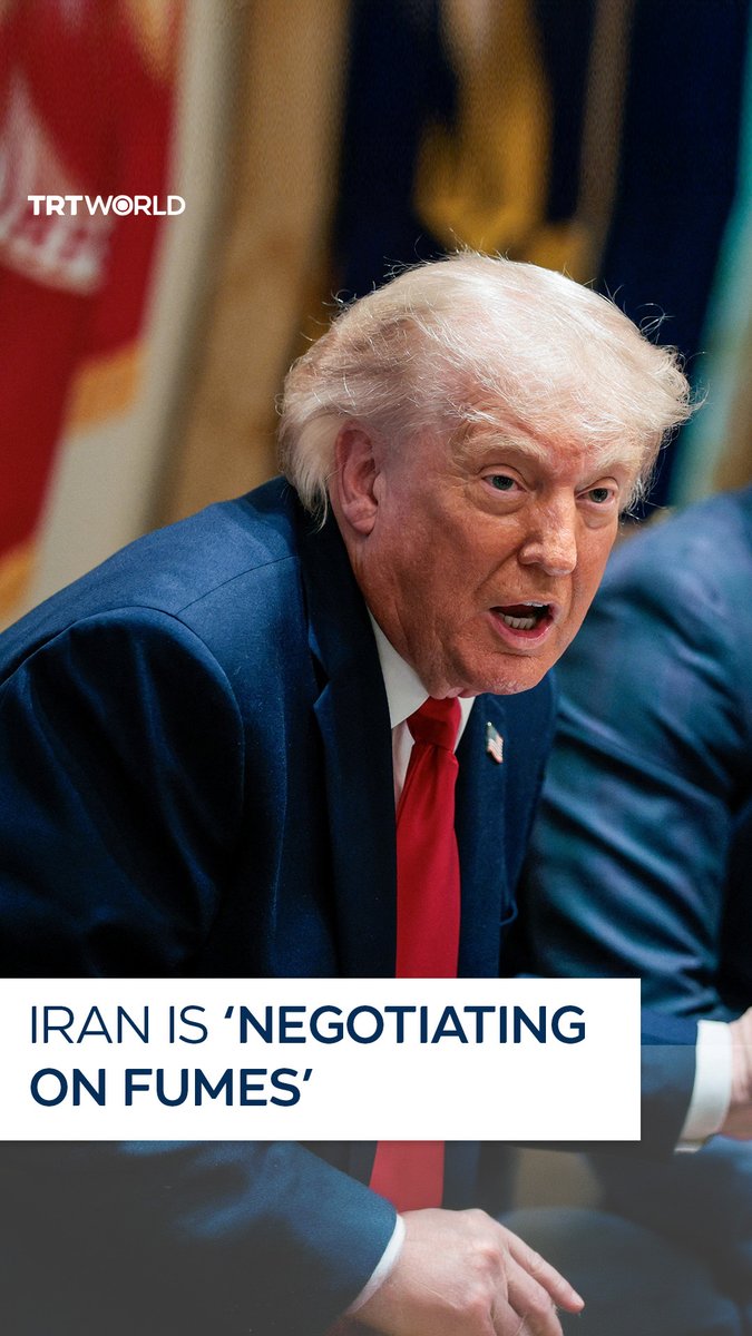Iran is “negotiating on fumes”, US President Donald Trump said on May 27, af...