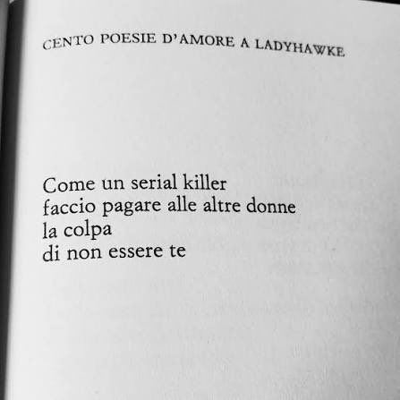 Rossana_Capo's tweet photo. Non ho ancora approfondito Michele Mari in prosa, fresco vincitore dello Strega.
Ma le sue poesie brevi in “Cento poesie d’amore per Ladyhawke” sono tra le cose più belle mai lette https://t.co/F7mrkpMrfi