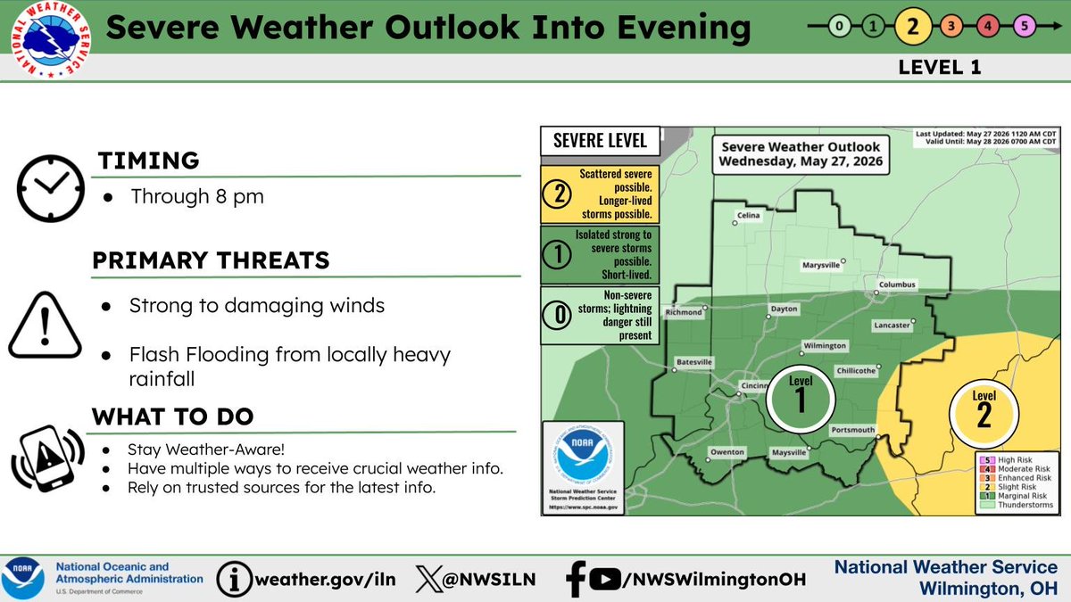 NWSILN's tweet photo. In addition to heavy rain, conditions may become favorable this afternoon for strong to marginally severe storms with damaging wind being the threat. https://t.co/eEPpoMQ9KZ