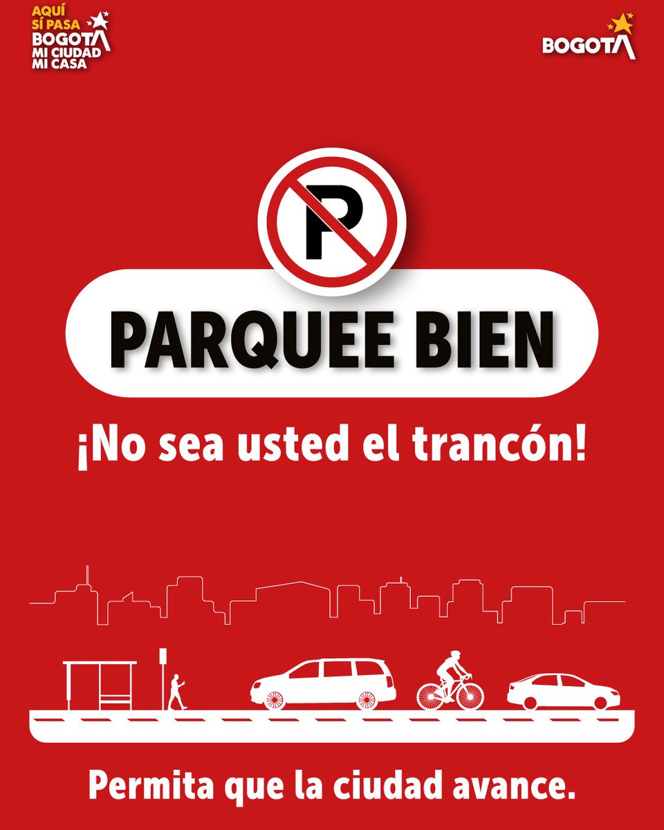 SectorMovilidad's tweet photo. 🅿️ Parquee bien para que su vehículo no se convierta en el trancón de todos.

Yo Parqueo Bien