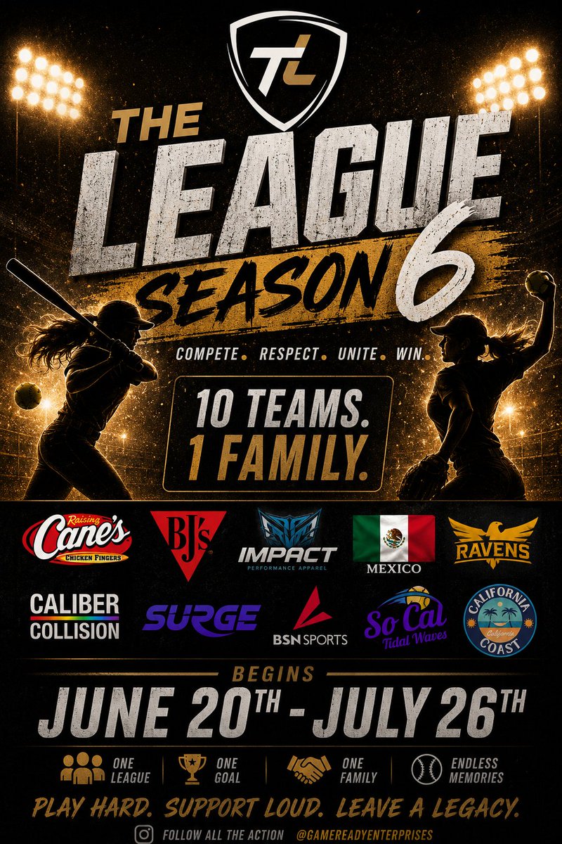 GameReadyEnt's tweet photo. Season 6. The League. 10 teams. 1 family. https://t.co/o0MHObVpok https://t.co/86HS5X1aQt