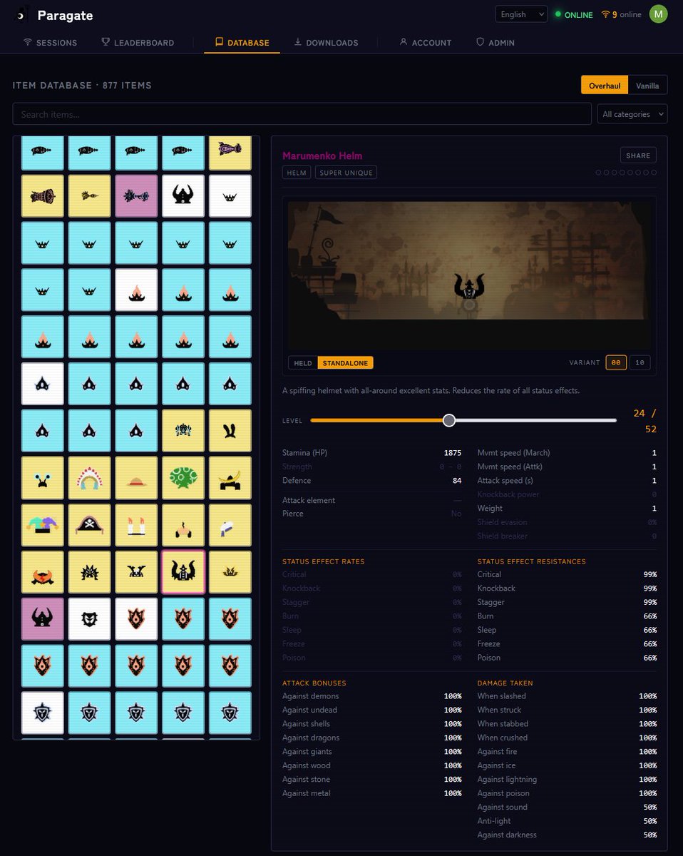 m4dwig's tweet photo. I've been working on adding an equipment database with stat calculator and model viewer to the site https://t.co/MgdiCUZxeN