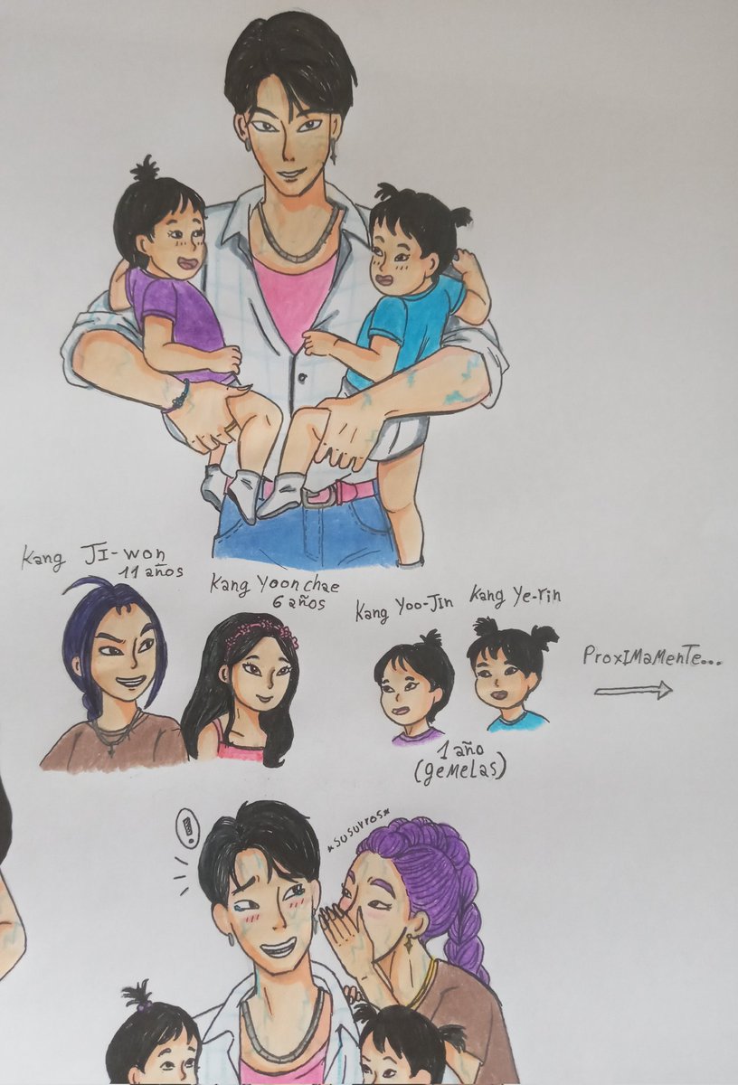 RiniMagix's tweet photo. The Great Rujinu Family 💜💙
Rumi and Jinu are proud parents of four very different and unique little girls. The family continues to grow 👀💕

#KPOPDEMONHUNTERS #kpdh #Rujinu #fanchild #Rumi #Jinu https://t.co/6o05i97TPy