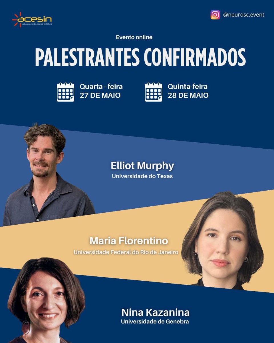 eaufrj's tweet photo. 🧠 Como as oscilações neurais influenciam a cognição e a linguagem?

O evento internacional on-line “On Neural Oscillations” reúne pesquisadores que investigam a dinâmica cerebral e seu papel nos processos cognitivos e linguísticos

Inscreva-se: https://t.co/ZSXAgd6yZL https://t.co/0Q84iYfUpe