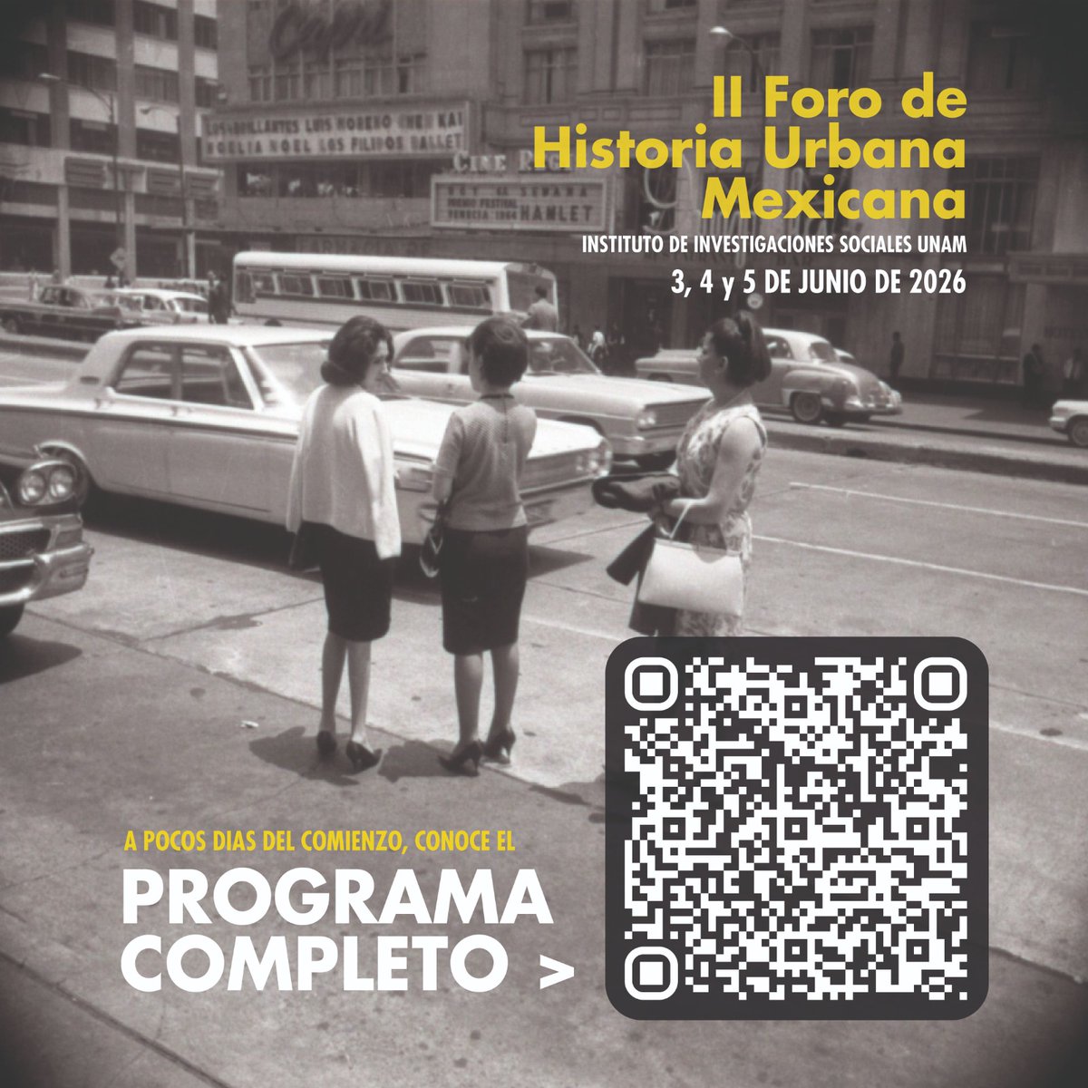 HISTORICAS_UABC's tweet photo. Se acerca el II Foro de Historia Urbana Mexicana.
La próxima semana arranca el II Foro de Historia Urbana Mexicana en donde se llevará a cabo, entre otras actividades, la conferencia de Diane Davis.
El evento se realizará del 3 al 5 de junio en el IIS-UNAM. https://t.co/2yCHUxwrbC